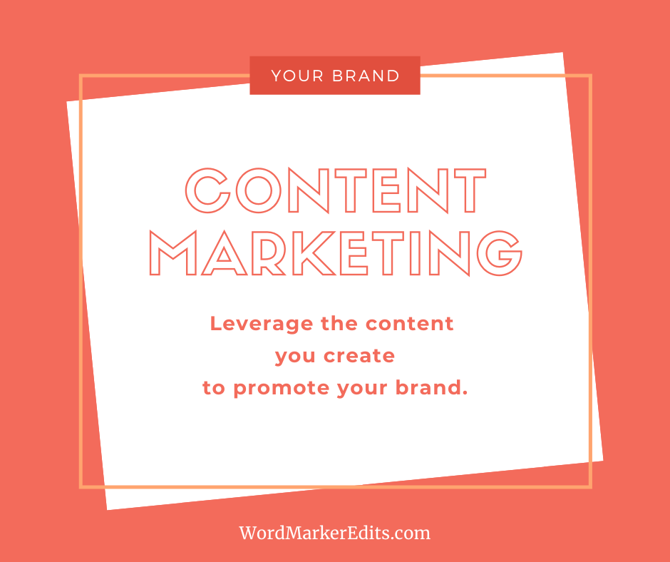 taped note that says: "Content Marketing: leverage the content you create to promote your brand."